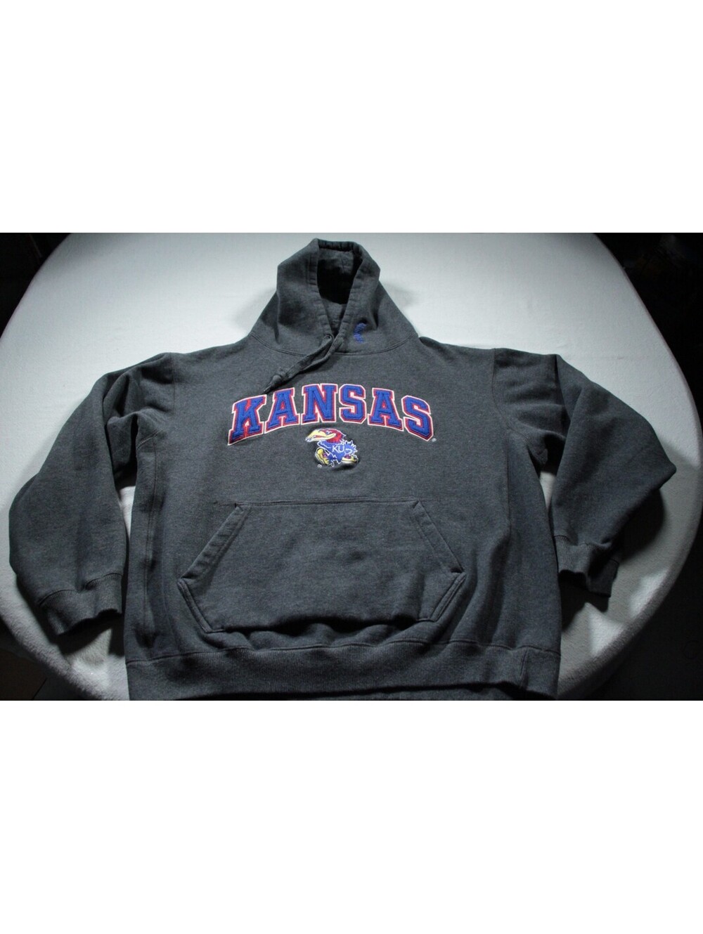 University of Kansas Jayhawks Hooded Sweatshirt Hoodie Gray 2XL